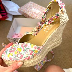 LSF heart shaped espadrille wedges